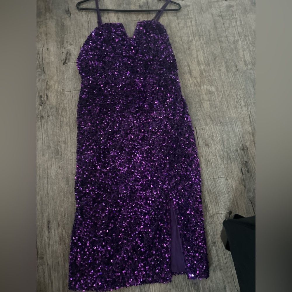 SHEIN Purple Sequin Dress